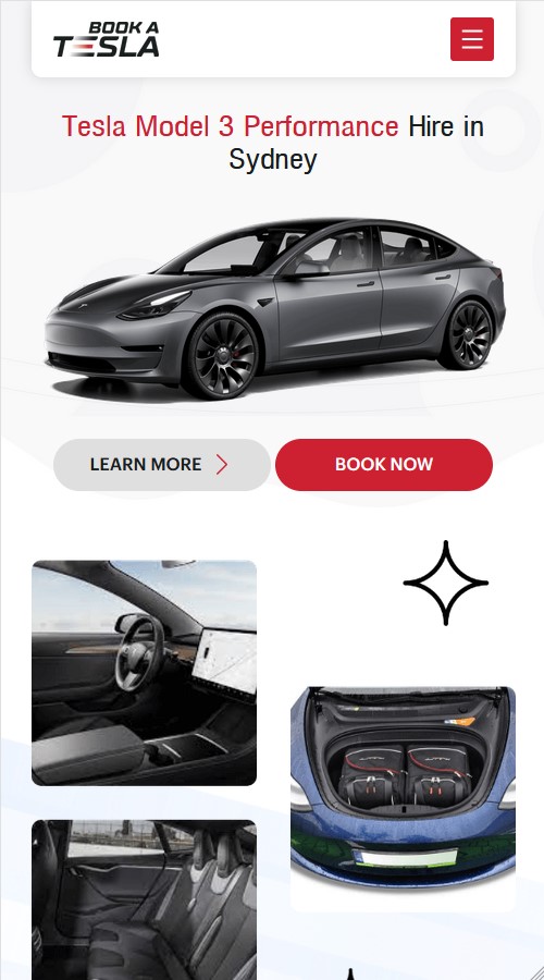 Book A Tesla | Website Design & Development screenshot 1