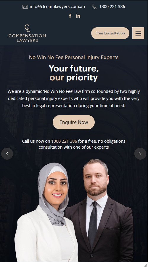 CL Compensation Lawyers | Website Design & Development screenshot 2