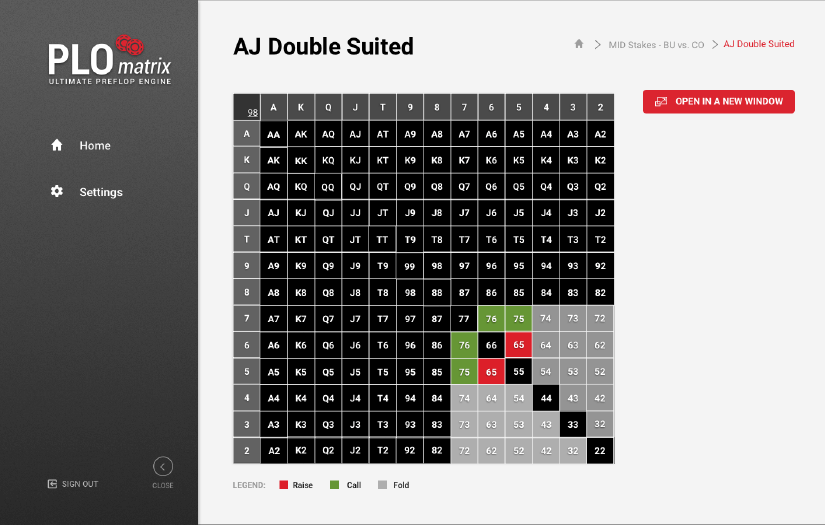 PLO Matrix screenshot 1