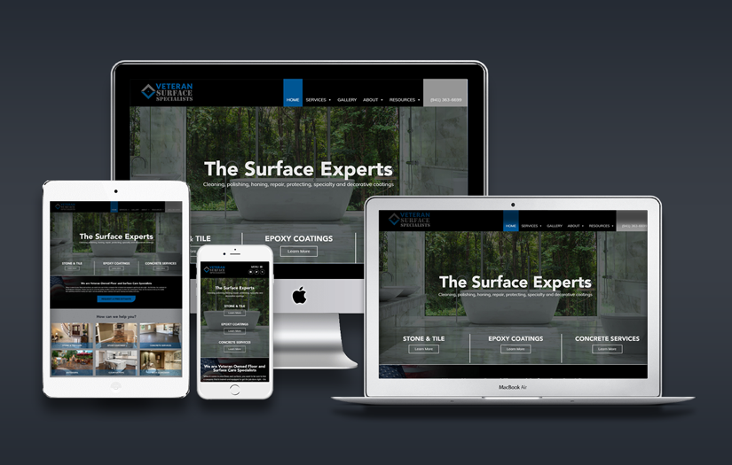 Surface and Floor care website screenshot 1