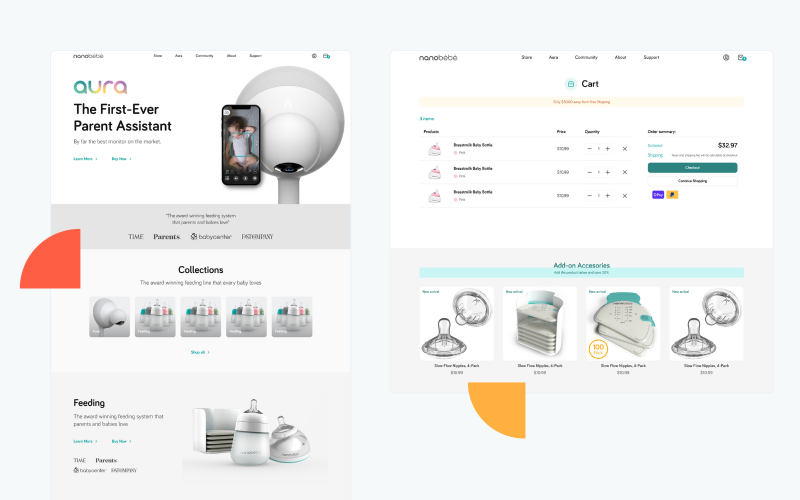 Nanobebe: From Liquid to Headless Shopify & Next.js for 117% Better Performance screenshot 1