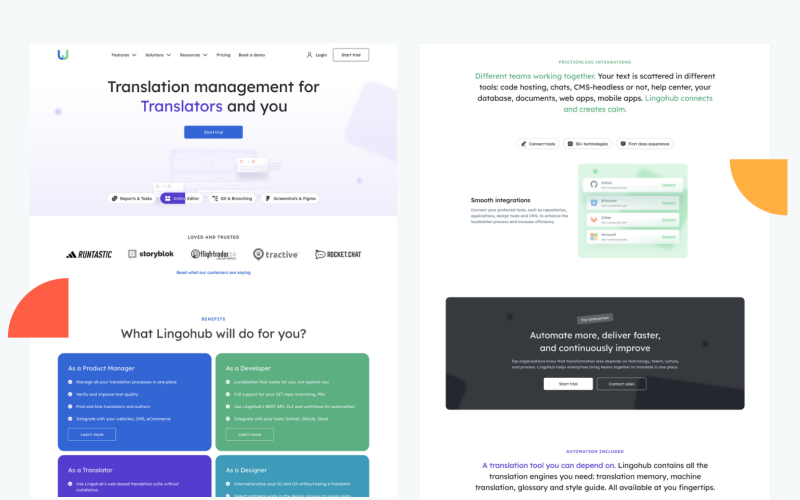 Lingohub: Fast & Scalable Custom Vue.js App for Improving Translation Efficiency (SaaS) screenshot 1