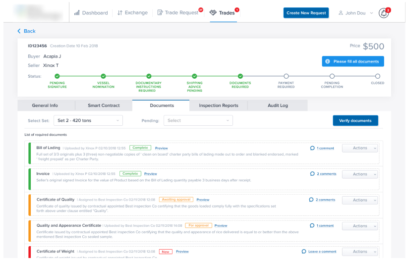 BLOCKCHAIN-BASED GLOBAL RICE TRADING PLATFORM screenshot 3
