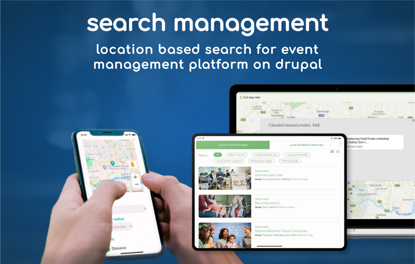 Location-Based Search for Event Management Platform on Drupal screenshot 1