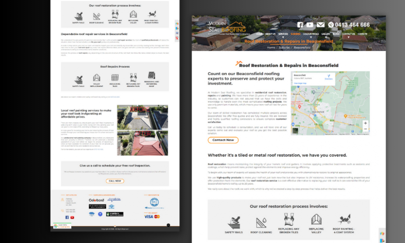 Modern Seal Roofing - Website Development & SEO screenshot 3