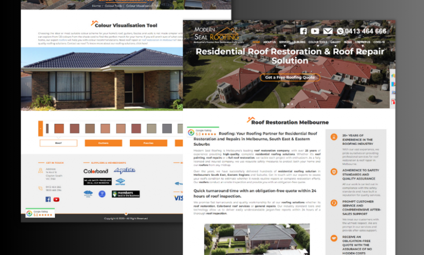 Modern Seal Roofing - Website Development & SEO screenshot 2