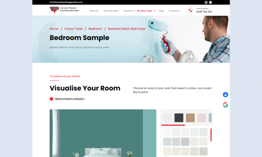 Victoria Master Painting - Elevating Online Presence with Digiwhiz screenshot 2