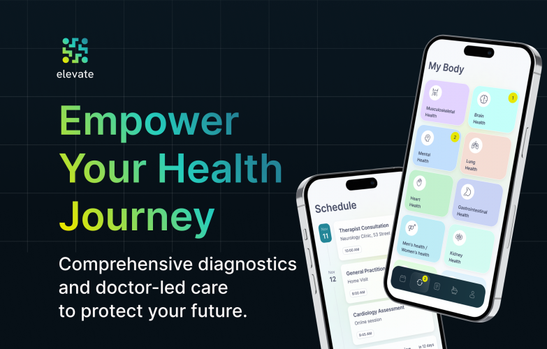 ElevateHealth – Mobile App for Smart Health Tracking and Doctor Support screenshot 1