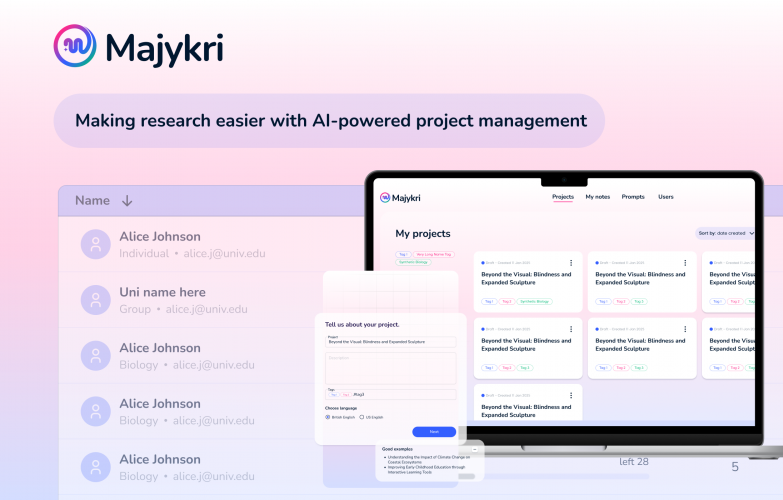 Majykri – AI-Based Project Assistant for Researchers screenshot 1