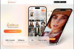 Citrus – AI Photo Enhancer: Mobile App Redesign, Web Development & SEO