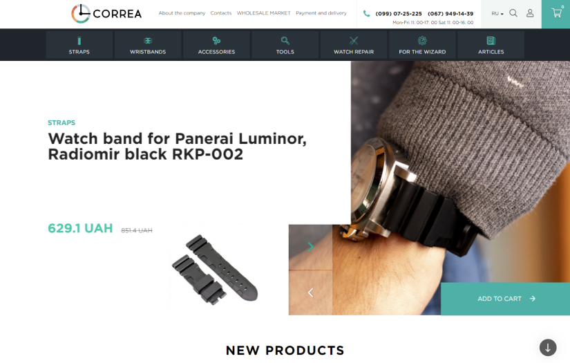 Correa ecommerce screenshot 1