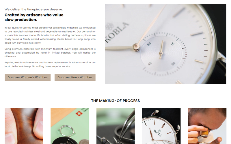KOBLA - Sustainable Watches and Bracelets screenshot 2