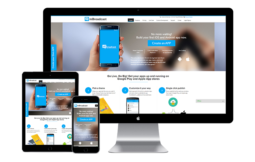 mBroadcast Website & App screenshot 1