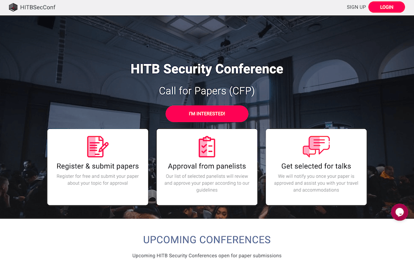 Hack In The Box Call For Paper System screenshot 1