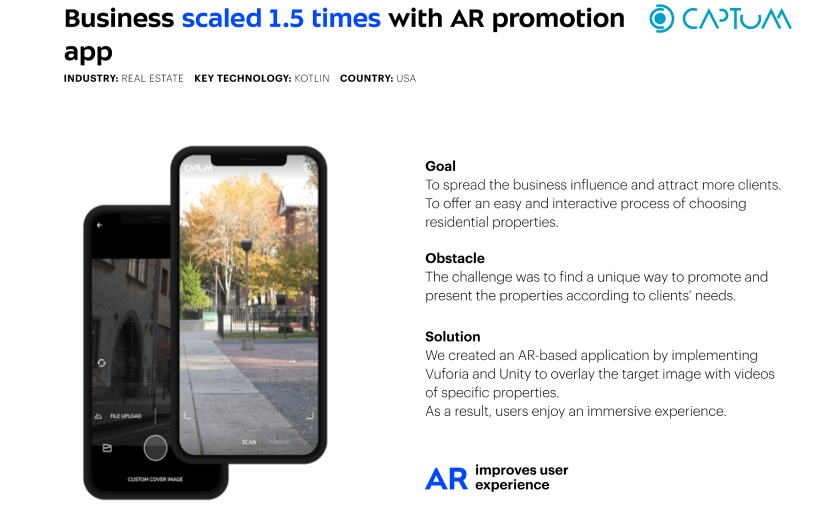 Captum AR app screenshot 1