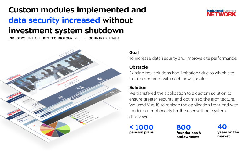 Custom modules implemented and data security increased without investment system shutdown screenshot 1