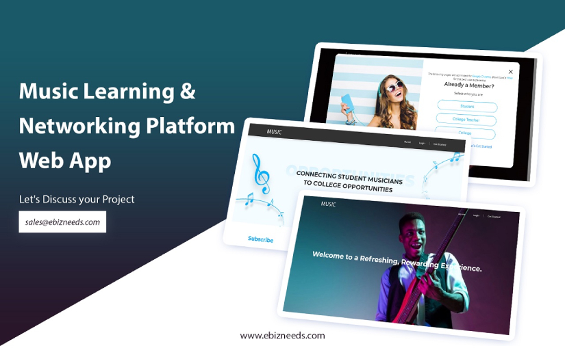 Music Learning & Networking Platform Web App screenshot 1