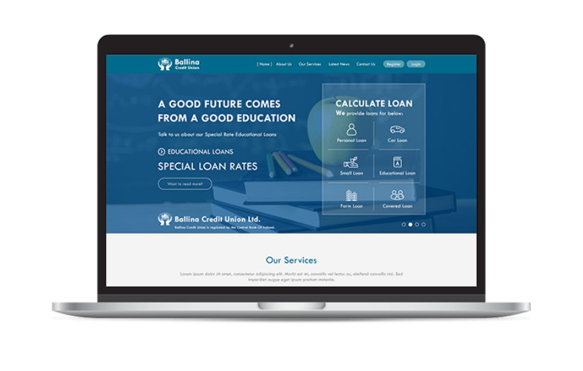 Ballina Credit Union Redesigned Customer Website and New App screenshot 1