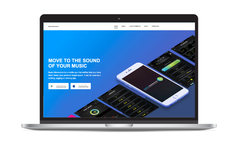 Music Momentum - Fitness Assistant App and Website screenshot 1