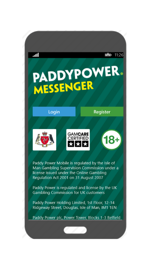 Paddy Power Messenger App with Facebook Messenger Integration screenshot 2