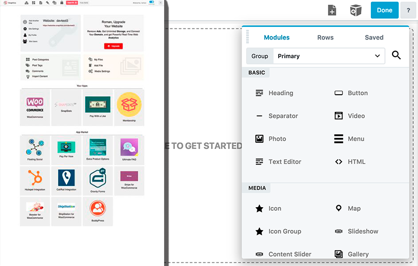Snaplitics - The Ultimate Website Builder screenshot 1