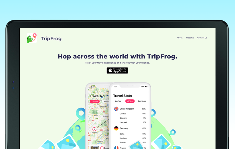 TripFrog. Travel tracking mobile app screenshot 1