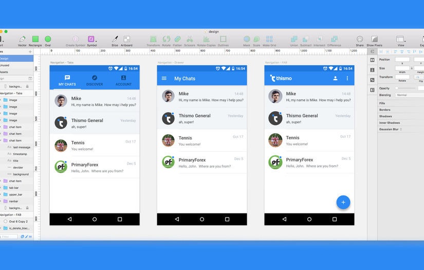 Thismo - corporate chat screenshot 1