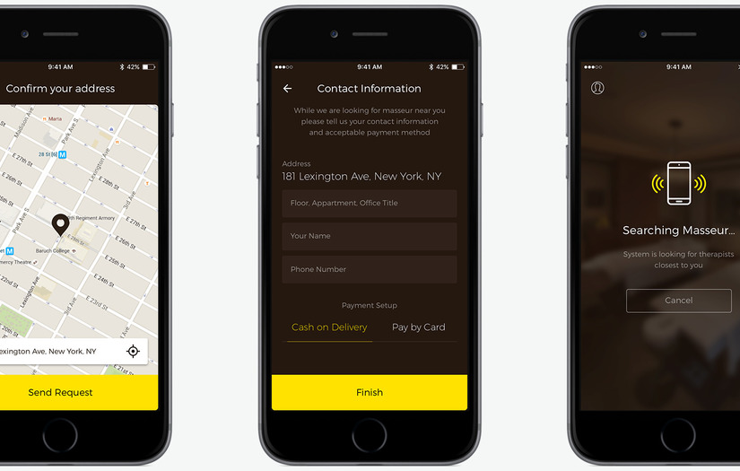 On-Demand Massage App screenshot 1