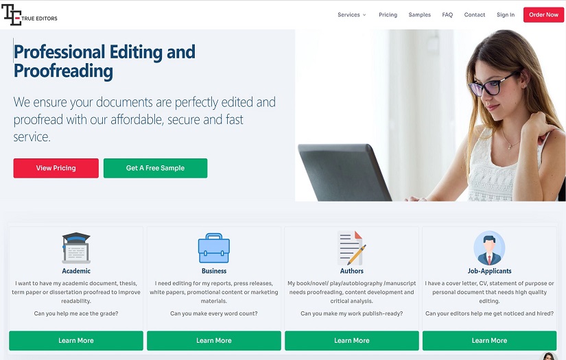 Editing and Proofreading Services screenshot 1