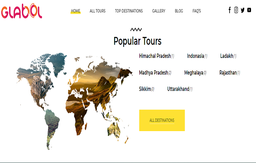 Glabol travel website screenshot 4