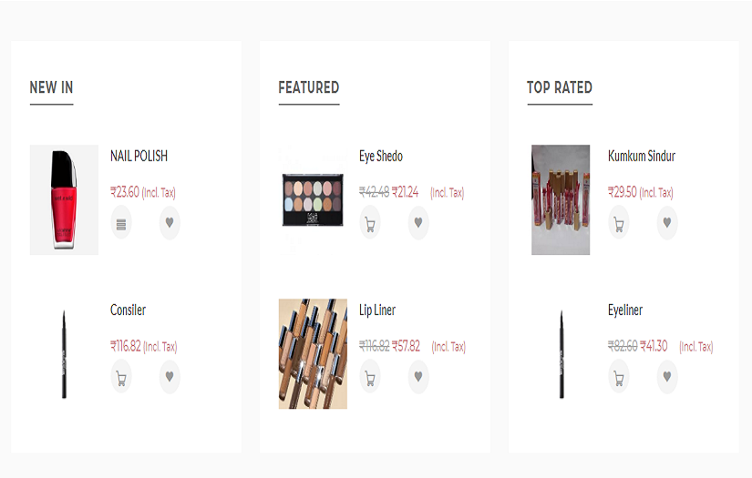 E-commerce website for Beauty products screenshot 1