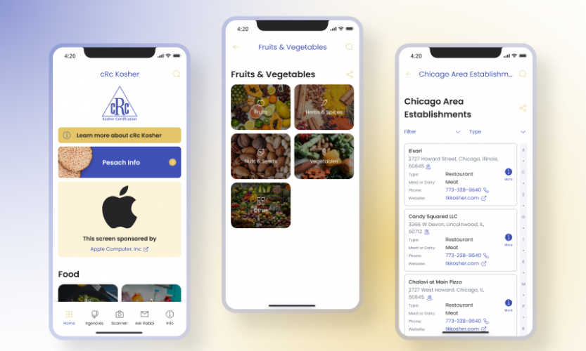 cRc Kosher - A mobile solution with logo scanner for accurate kosher info screenshot 2