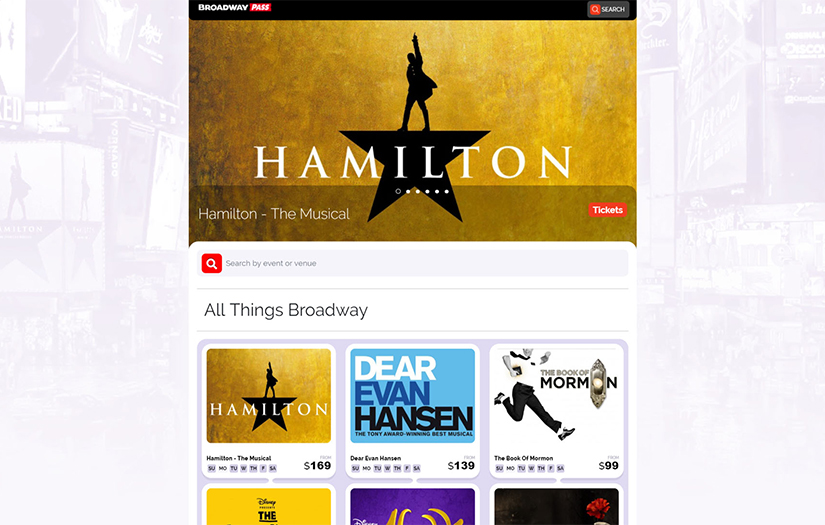 Broadway Pass eCommerce for tickets screenshot 1