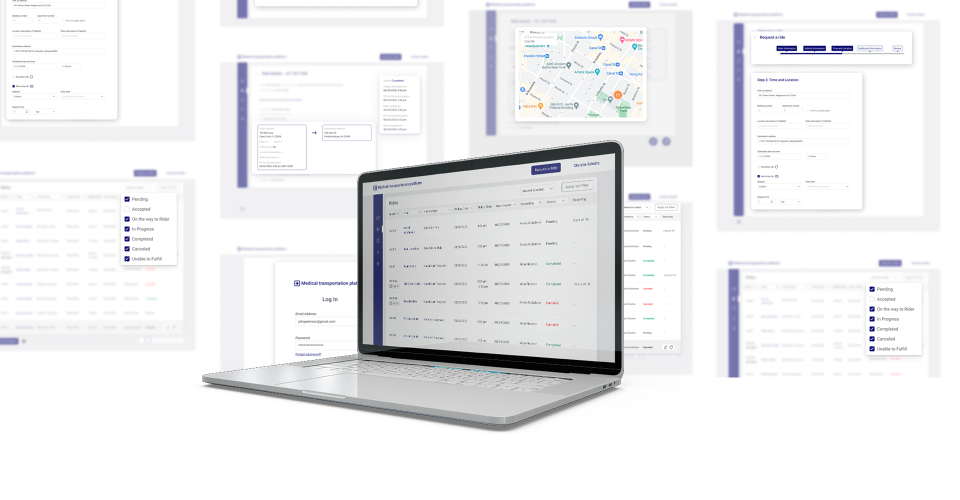 Medical transportation platform screenshot 1