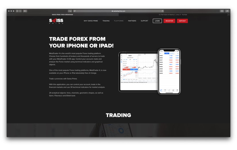 Design & Corporate website, Swiss Prime screenshot 4