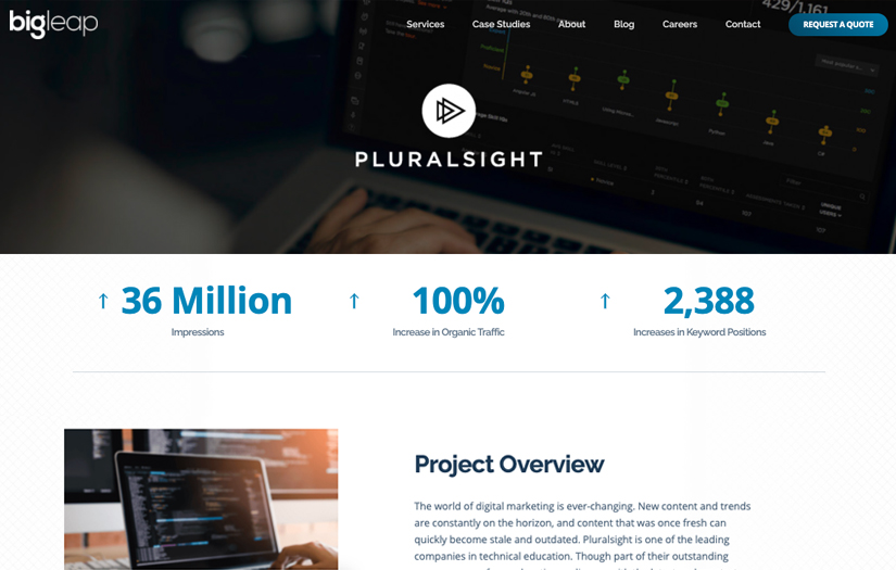 Pluralsight: 36 Million Impressions screenshot 1