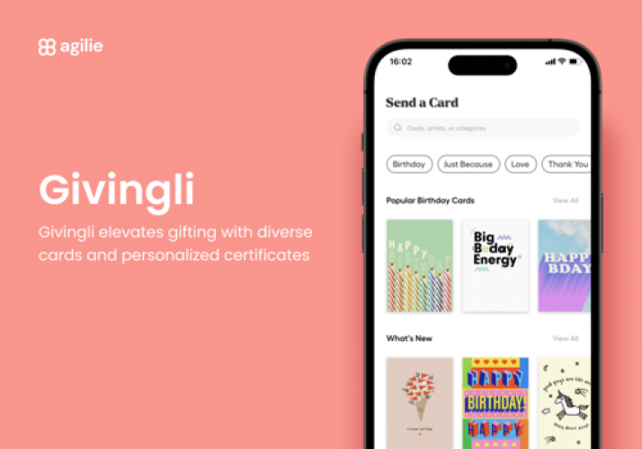 Givingli: personalized cards and gift certificates screenshot 1