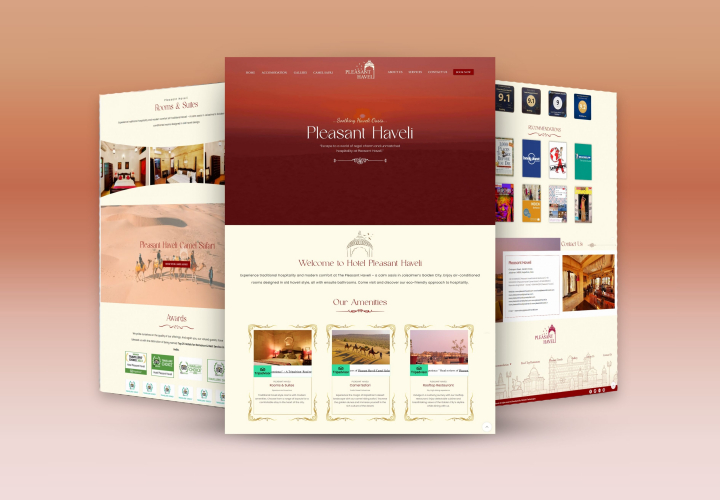 Hotel Booking Website - PLEASANT HAVELI screenshot 1