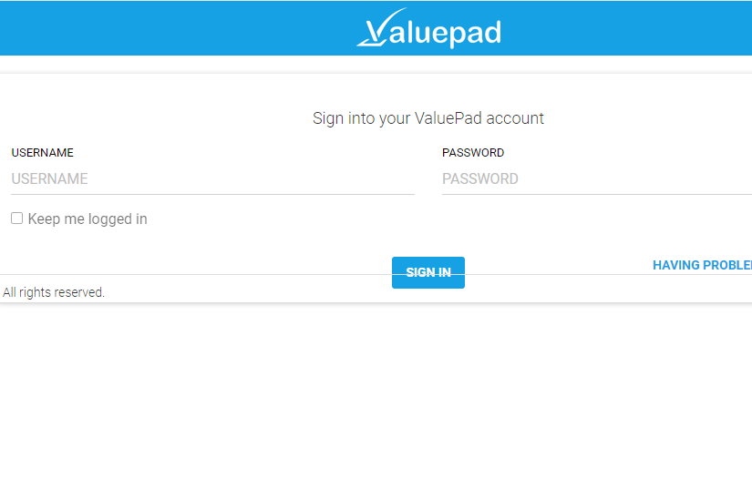 Valuepad screenshot 1