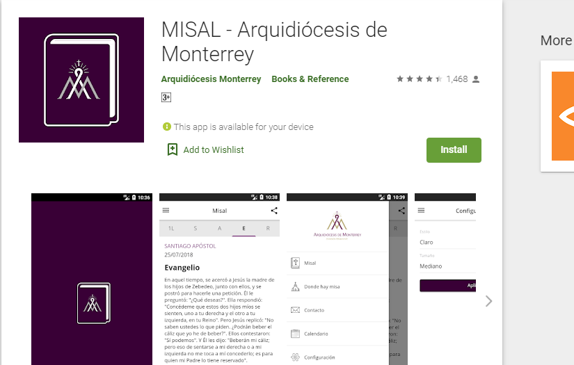 Misal - Mobile Application screenshot 1