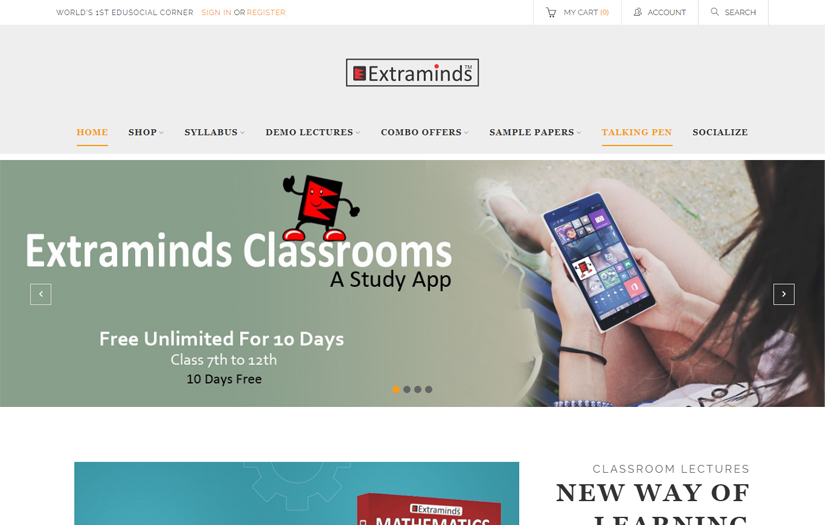 Extra marks Magento Website screenshot 1