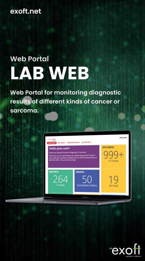 Lab Web Portal screenshot 1