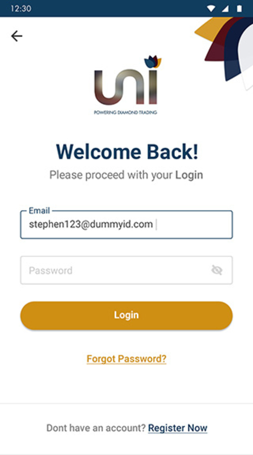 UNI Diamonds Is an Online B2b Polished Diamonds Market Platform screenshot 1