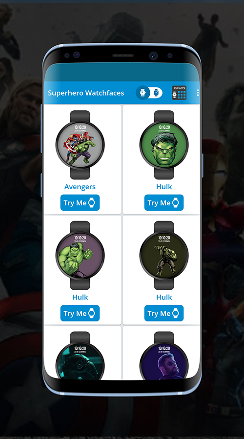 Superheroes Watchfaces for Android Wear OS screenshot 2