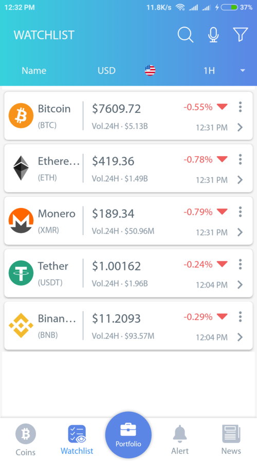 Coin Control - Bitcoin & Ethereum Live Price screenshot 4