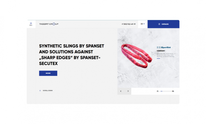 Website for construction and engineering firm screenshot 2