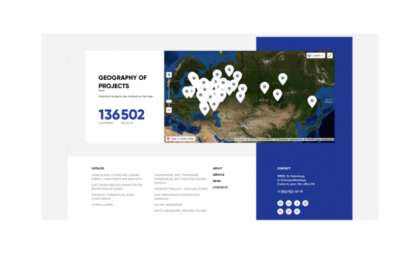 Website for construction and engineering firm screenshot 1