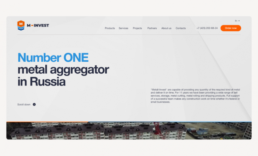 Supplier of metal products website screenshot 3