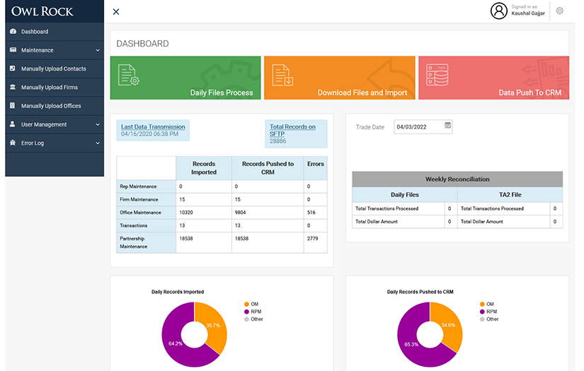 Data processing and Analytics for Asset Management company screenshot 1