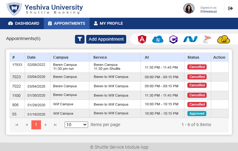 Online Shuttle Booking App screenshot 1